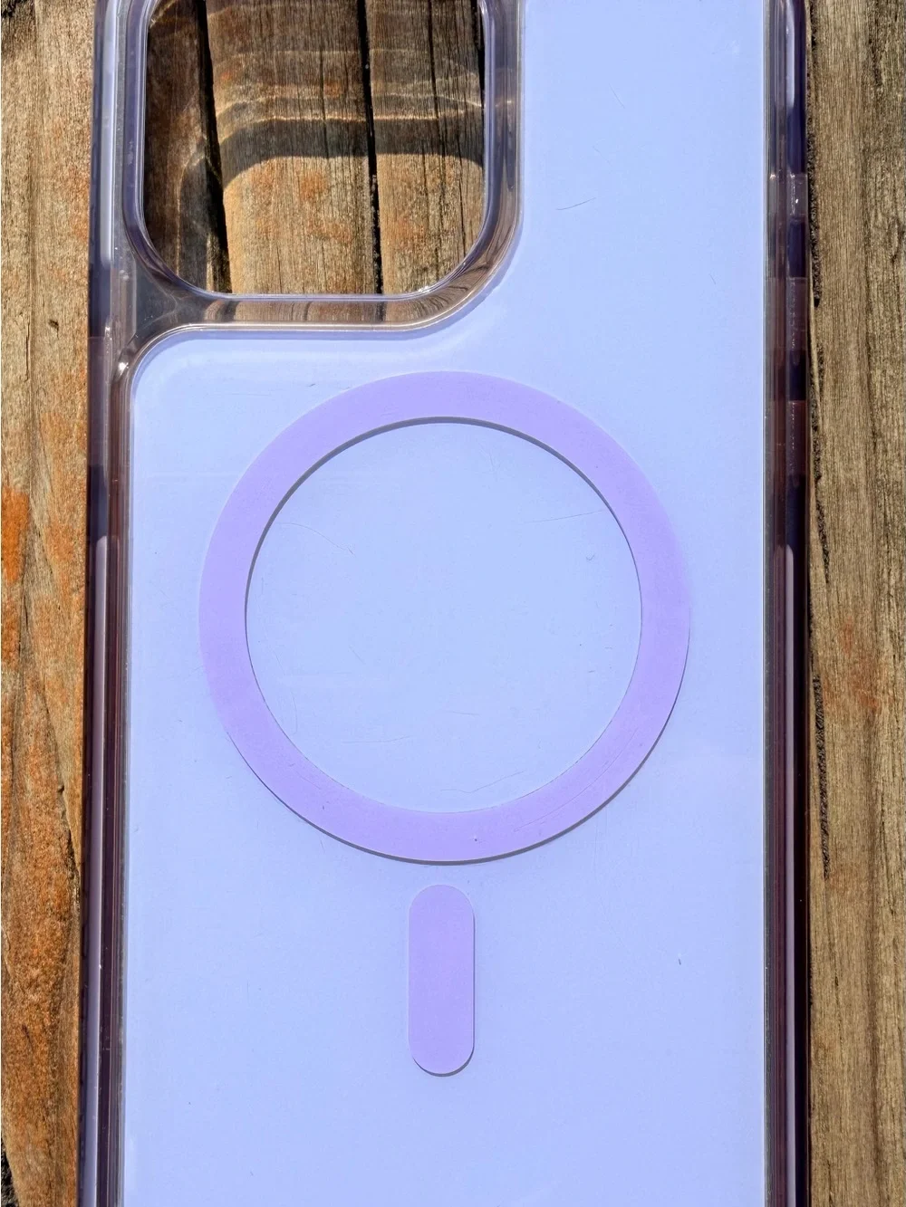 Lilac MagSafe-Compatible Phone Case with Integrated Ring - Unbranded